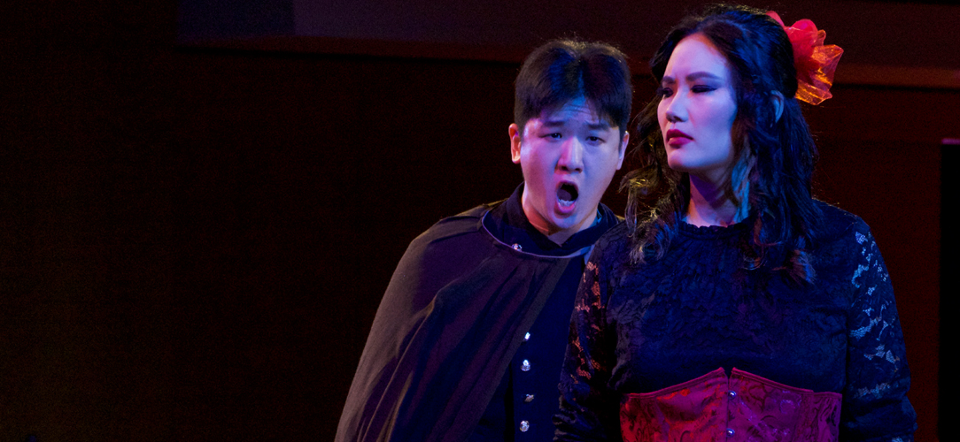 Scene from the opera "Tragedy of Carmen."