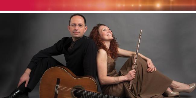 Eugenia Moliner, flute (right) and Denis Azabagic, guitar (left)