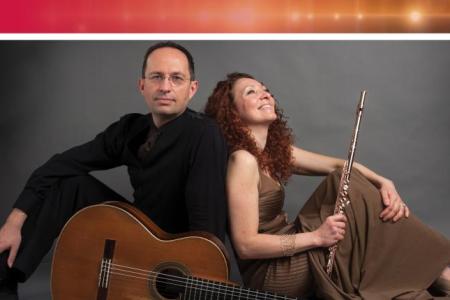 Eugenia Moliner, flute (right) and Denis Azabagic, guitar (left)