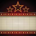 Theatre marquee with stars in lights